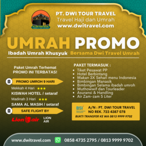 Paket Umrah Promo 9 Hari Dwi Travel 3